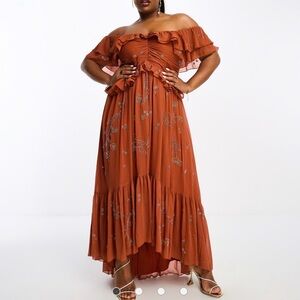 ASOS Curve Rust Maxi Dress